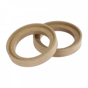 X AUTOHAUX 2Pcs Car Speaker Spacer Ring Adaptor Brackets Mounting Spacer Recess Bezel Plate Wood 77mm ID Universal for 3 Inch Speakers