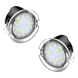 RUXIFEY Side Mirror Puddle Light LED Lamp Compatible with Ford F150 Explorer Edge Expedition Flex Fusion Taurus X, 6000K White, 2-Pieces