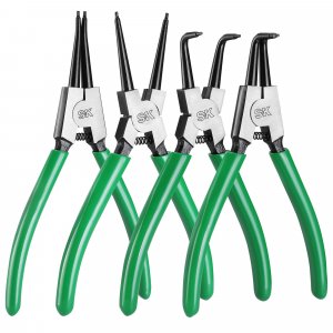 SK 4-Piece Snap Ring Pliers Set, 7-Inch Internal/External Circlip Pliers