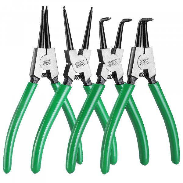SK 4-Piece Snap Ring Pliers Set, 7-Inch Internal/External Circlip Pliers