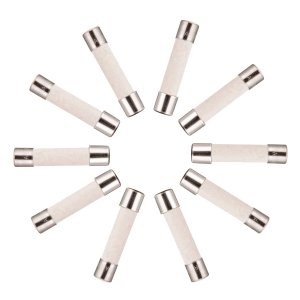 BOJACK T15A250V 6x30 mm 15A 250V Slow-Blow Ceramic Fuses 15 amp 250 Volt 0.24 x 1.18 Inch Ceramic Tube Time-delay Fuses (Pack of 20)