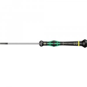 Wera 05118012001 Kraftform Micro 2035 Slotted Electronics Precision Screwdriver, 3.5mm Head, 80mm Blade Length