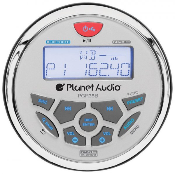 Planet Audio PGR35B Marine Gauge Mechless Multimedia Player
