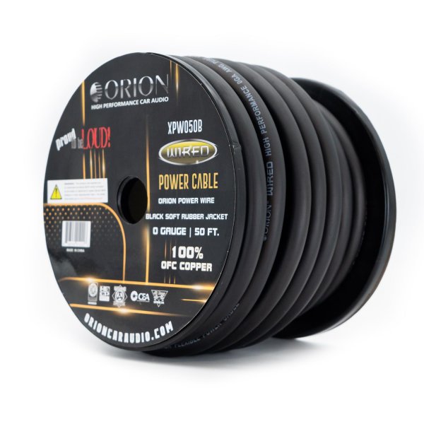 ORION XPW050FROST 100% Copper Power Wire 0 Gauge 50 Foot  Frost