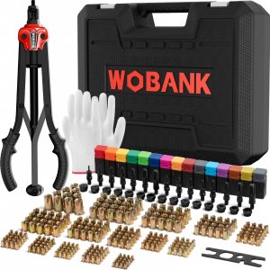 Rivet Nut Tool Kit, 16" Rivnut Tool with 15 Mandrels & 290pcs Rivet Nuts