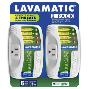 Lavamatic 2 in 1 Voltage & Surge Protector for Washing Machine (2 Pack)