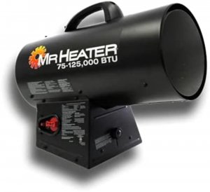 Mr Heater F271390 75K - 125K BTU Forced Air Propane Heater with QBT
