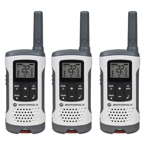 Motorola T260TP 3 Pack FRS 25 Mile Range NOAA Vox Radios