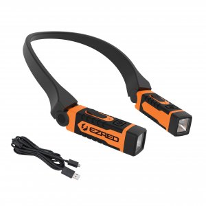 EZRED NK15OR ANYWEAR Rechargeable Neck Light for Hands-Free Lighting (Orange)