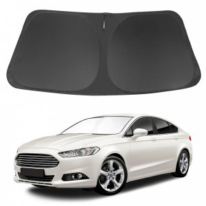 Windshield Sun Shade Window Sun Visor Protector Custom Fit 2013-2021 Ford Fusion Accessories Foldable Sunshade Sun Blocker Keeps Car Cool