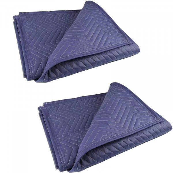 PONGHEI 2 Moving Blankets 40"x 72" Heavy Duty Packing Blankets for Moving Shipping Thick Furniture Wrapping for Moving Supplies Professional Quilted Shipping Blankets