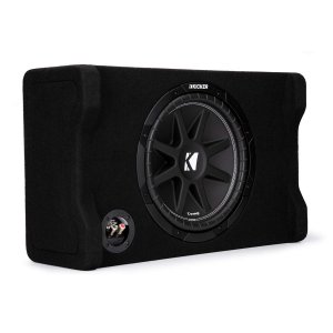 KICKER Comp 12" (30cm) Subwoofer in Down Firing Encl, 4-Ohm; RoHS Compliant (Renewed)