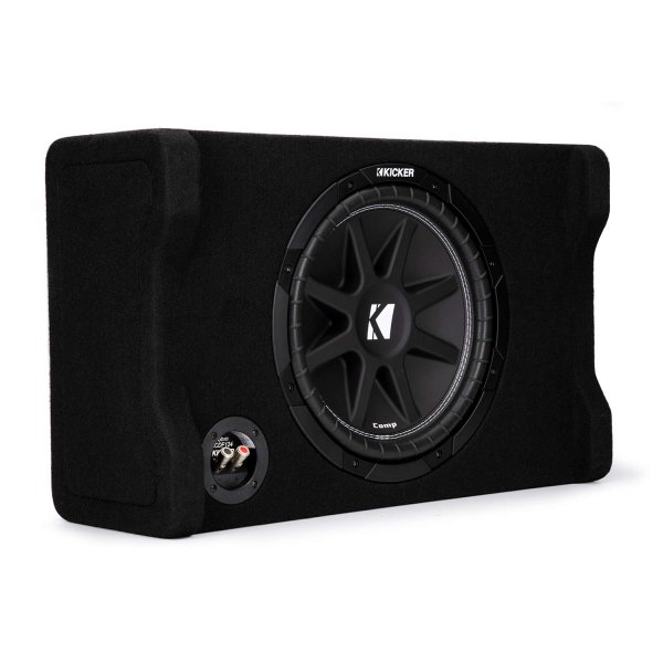 KICKER Comp 12" (30cm) Subwoofer in Down Firing Encl, 4-Ohm; RoHS Compliant (Renewed)