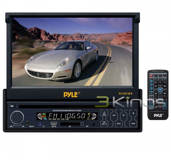 Pyle PLTS73FX DVD CD MP3 Car Receiver w/ 7" Touchscreen & Remote