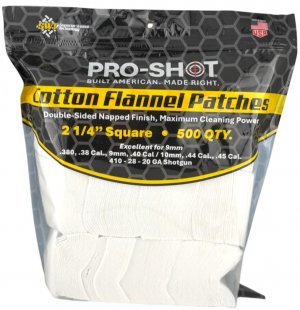 Gun Cleaning Patches - 500 Count - 2 1/4 Inch - Square