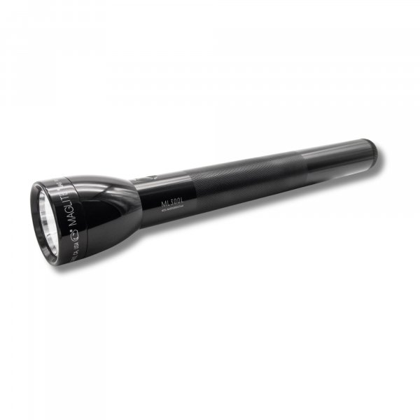 MagLite High Lumens LED Flashlight – ML300L 4-Cell D Flashlight with Adjustable Focus for Precise Beam, Long Battery Life, Water-Resistant for Emergency, Outdoor, and Camping – Black