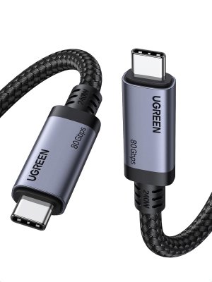 UGREEN 240W USB C to USB C Cable for Thunderbolt 5, USB4 Gen4 80Gbps, 3.3ft