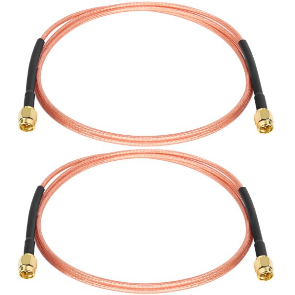 XRDS -RF RG316 SMA Male to SMA Male Coaxial Cable 3FT, 2 Pack Flexible SMA Extension Antenna Cable for WiFi Antenna, Router, SDR, FPV, GPS, Test Equipment