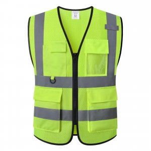 HATAUNKI Safety Vest for Men Women Hi Vis Vest with Pockets Mesh High Visibility Vest Meets ANSI/ISEA Standards (Yellow-20, X-Large)