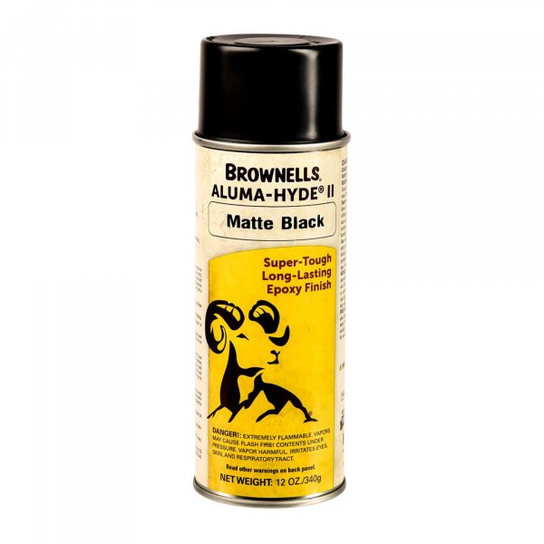 Brownells Aluma-Hyde 2 Epoxy Based Firearms Finish Aerosol Can Matte Black