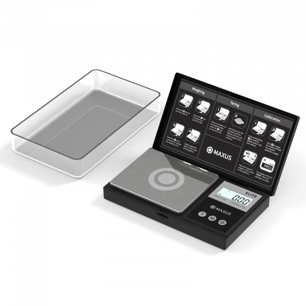 MAXUS Digital Pocket Gram Scale 500g x 0.01g High Precision with Tray
