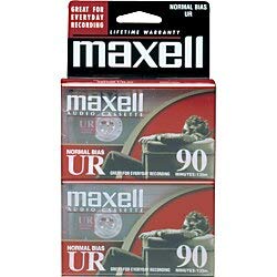 Maxell 108527 UR90 Cassette Tapes (2 Pack)