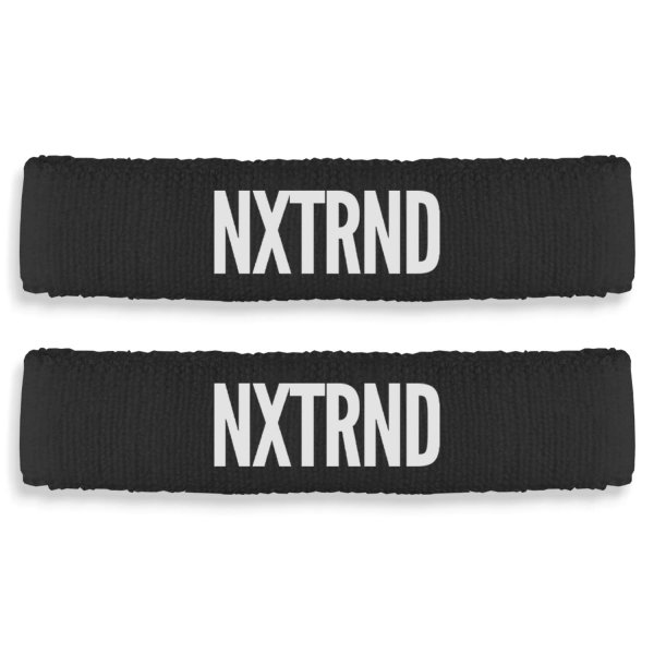 1 Pair Nxtrnd Bicep Bands, Sweat-Absorbent Arm Sweatbands, Football Accessory (Black)