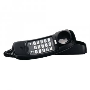 AT&T ML210B Corded Trimline Phone with Lighted Keypad (Black)