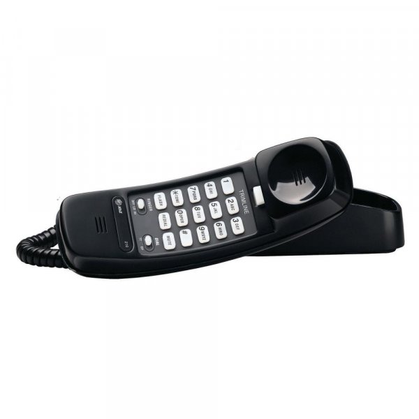 AT&T ML210B Corded Trimline Phone with Lighted Keypad (Black)