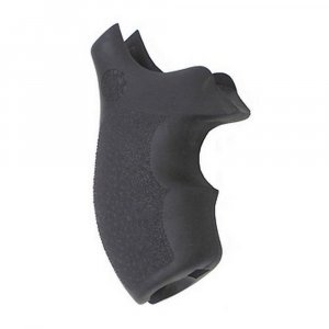 Hogue 61000 S&W J Frame Round Butt Rubber Bantam Style Grip Black