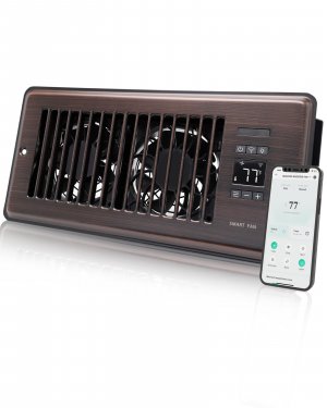 2026 Super Quiet Register Booster Fan for 4" x 10" Register Holes, Smart Register Vent with Dual Intelligent Thermostat and WiFi App Control, Heating Cooling AC Vent Fan (ORB)