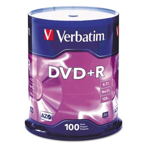 Verbatim 95098 4.7GB DVD+Rs (100-ct Spindle)