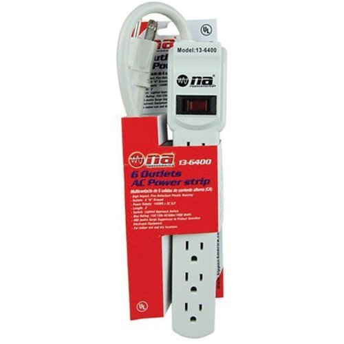 Nippon America 136400 Six 6 Outlet AC Power Strip
