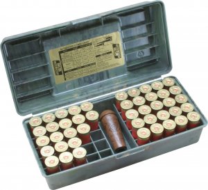 MTM SF-50-12-09, 50 Round Shotshell Handled Case, 12 Gauge, USA Made, Wild Camo