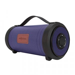 Axess SPBT1082BL Portable Bluetooth Speaker  4 Subwoofer with Blue Jean Finish