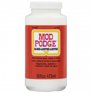 Mod Podge Gloss Sealer, Glue & Finish: All-in-One Craft Solution- Quick Dry, Easy Clean, for Wood, Paper, Fabric & More. Non-Toxic - Craft with Confidence, Made in USA, 16 oz., Pack of 1