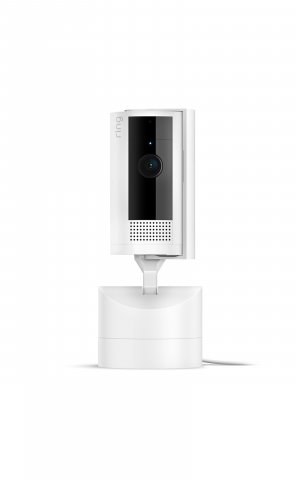 Ring Pan-Tilt Indoor Cam (newest model), See all around your home or business with 360° pan coverage, HD video, plus Two-Way Talk, White