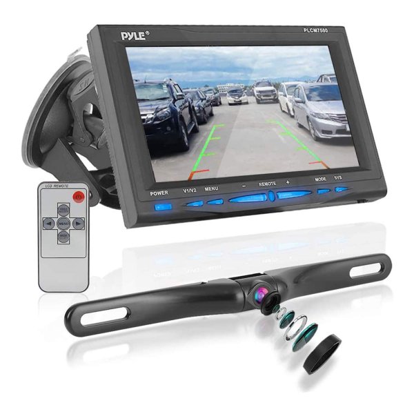 Pyle PLCM7500 7" Window Mount Monitor w/ Rearview Camera