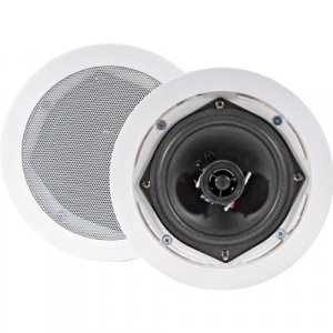 Pyle PDIC81RD White 8" 250 Watt 2 Way Ceiling Mount Speaker pair