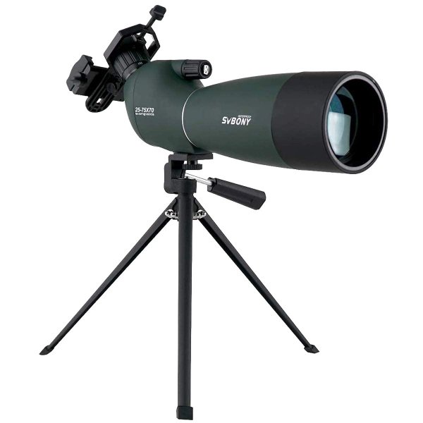 SVBONY SV28 Spotting Scope, Angled 25-75x70 with Tripod for Target Shooting