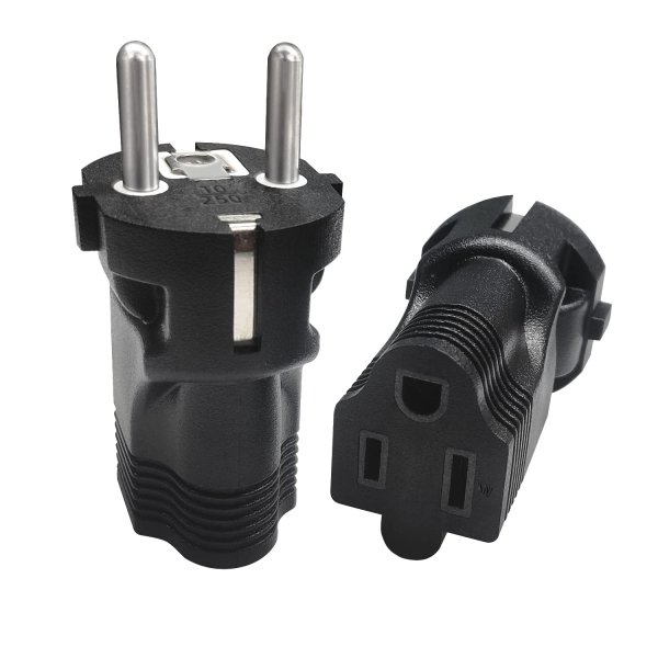 Type E/F Germany European Travel Adapter, Yinleader International Power Plug with 2 Outlet,US to Most of Europe EU German Russia French Norway Iceland Greece Korea Spain (2 Pack)
