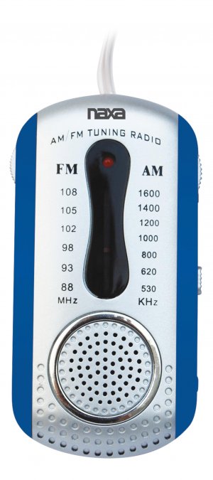 Naxa NR721BL AM/FM Mini Pocket Radio w/Speaker (Blue)