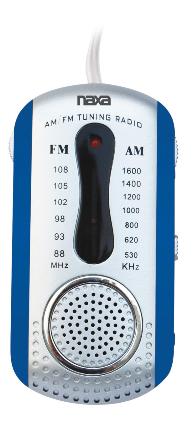 Naxa NR721BL AM/FM Mini Pocket Radio w/Speaker (Blue)