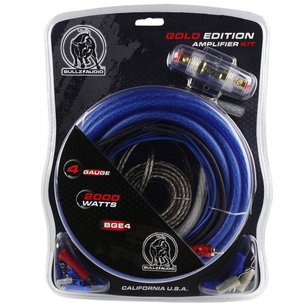 Bullz BGE4BB Audio 4 Gauge Amplifier Wiring Kit
