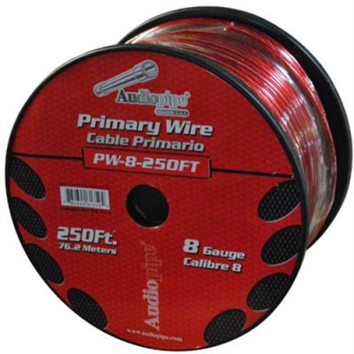 Audiopipe PW8RD Power Wire 8 Gauge 250 Foot  Red