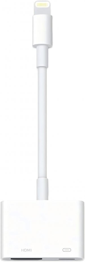 Lightning to HDMI Adapter for iPhone, [Apple MFi Certified] Digital AV Dongle, 1080P Sync Screen Cable with Lightning Charging Port for iPhone, iPad to TV/Projector/Monitor No Need Power Supply