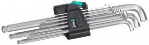 Wera 05073594001 950 Pkls/9 Sm N Sb Long Arm Hex Key Set