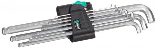 Wera 05073594001 950 Pkls/9 Sm N Sb Long Arm Hex Key Set