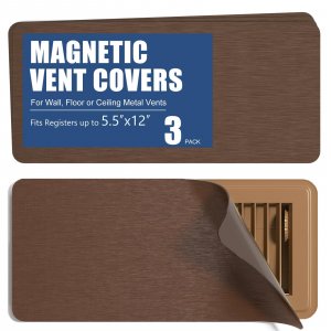 Magnetic Vent Covers 5.5"x12", Metallic Floor Vent Cover for Home, 3 Pcs