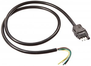 Wesbar 787264 4-Pole Flat Connector w/ Jacketed Cable - Trailer End - 4' Long